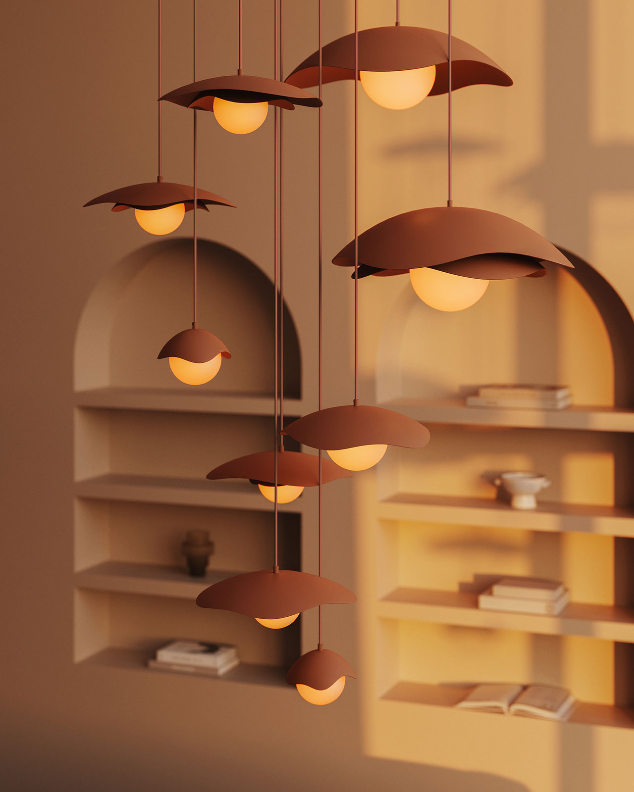 Den kim loai Pvoine Luminaire Authentik den tuong anh sang