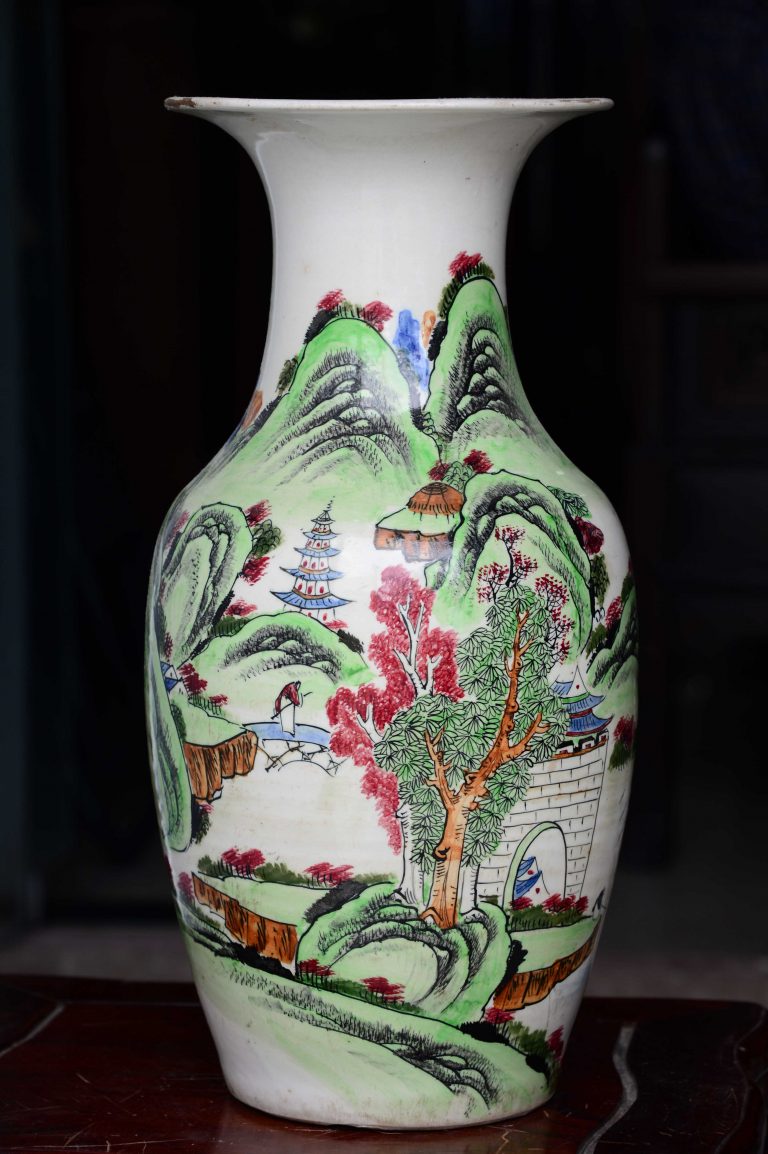 hoa van gom truyen thong bau truc chu dau bat trang cay mai lai thieu bien hoa