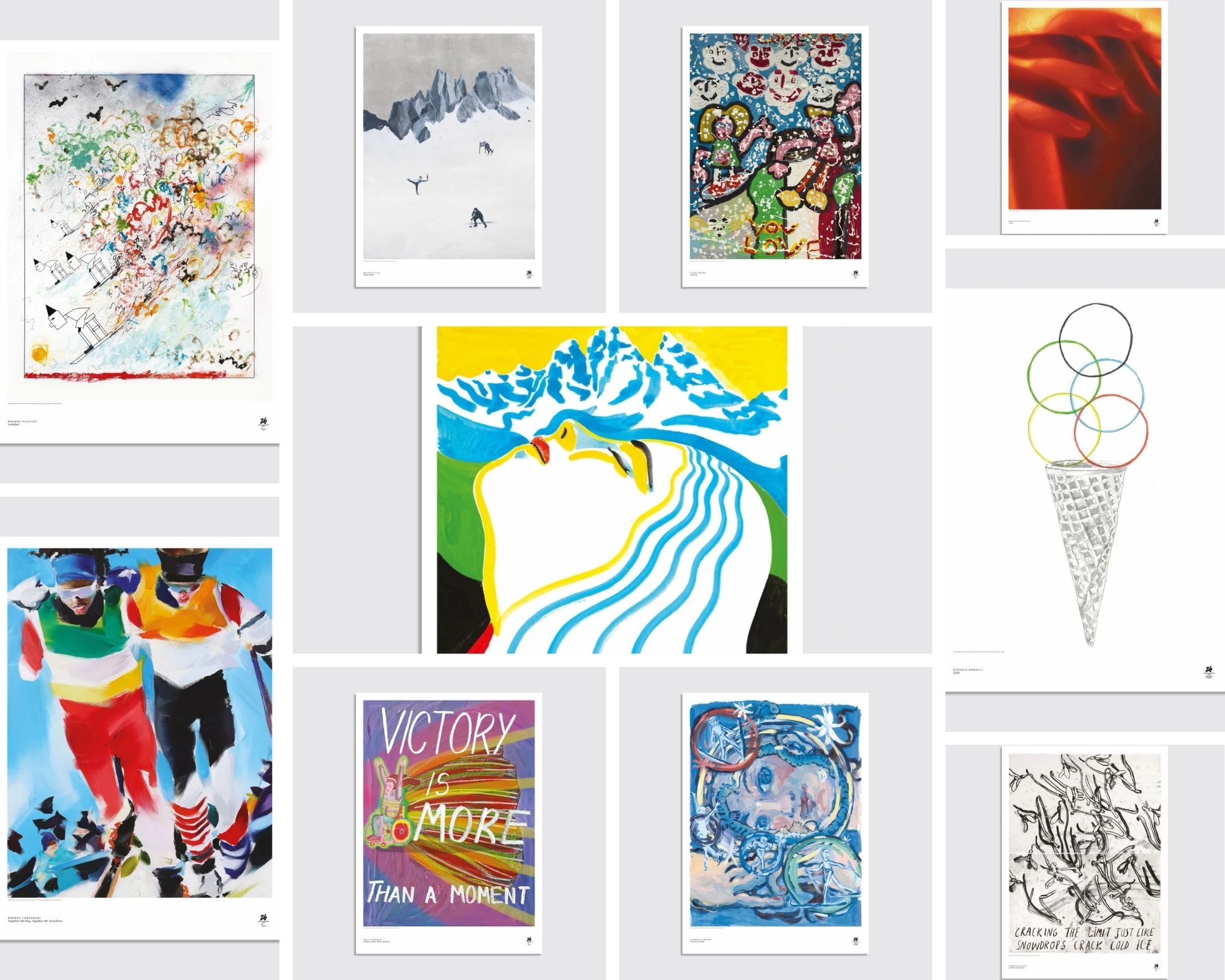 olympic 2026 art poster official poster pictogram dai lua cauldron y milan