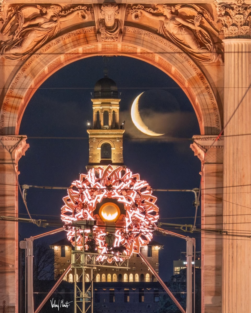 olympic 2026 art poster official poster pictogram dai lua cauldron y milan Leonardo’s knots