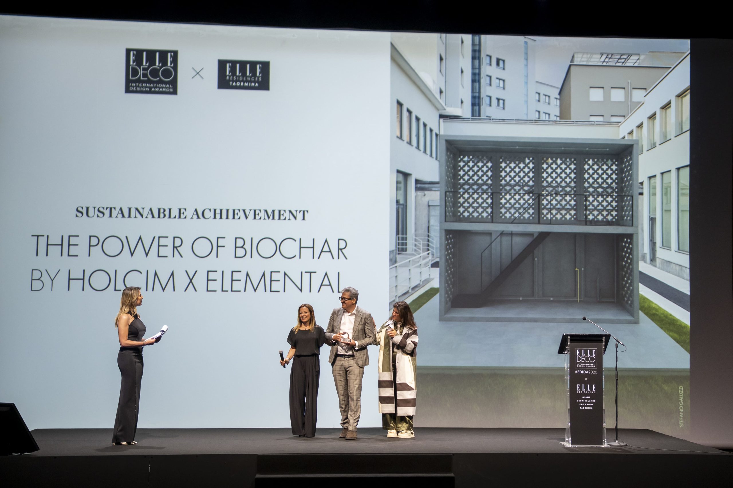EDIDA 2026 ELLE DECO International Design Awards Sustainable Achievement The Power of Biochar Holcim x Elemental