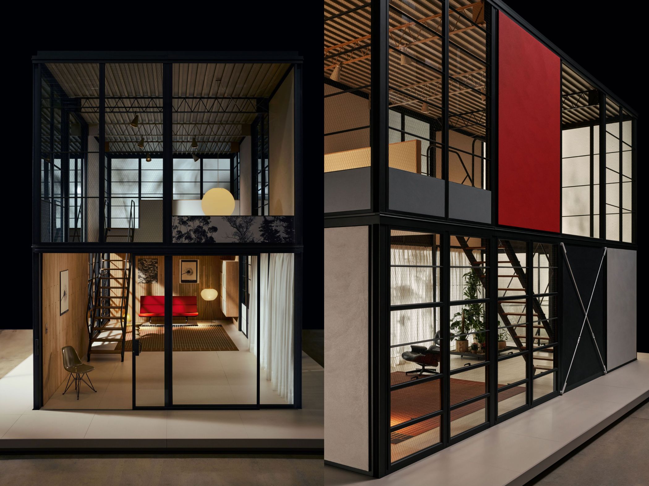 Eames Pavilion System charles ray kien truc nha o module noi that