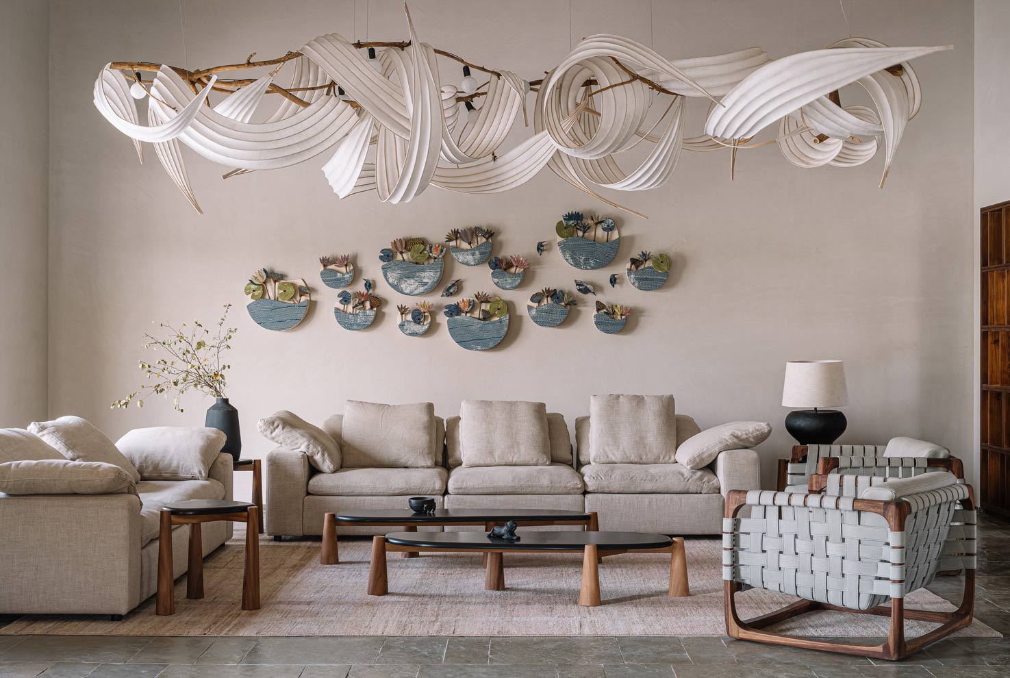 biet thu the pavilion phong khach thu cong noi that