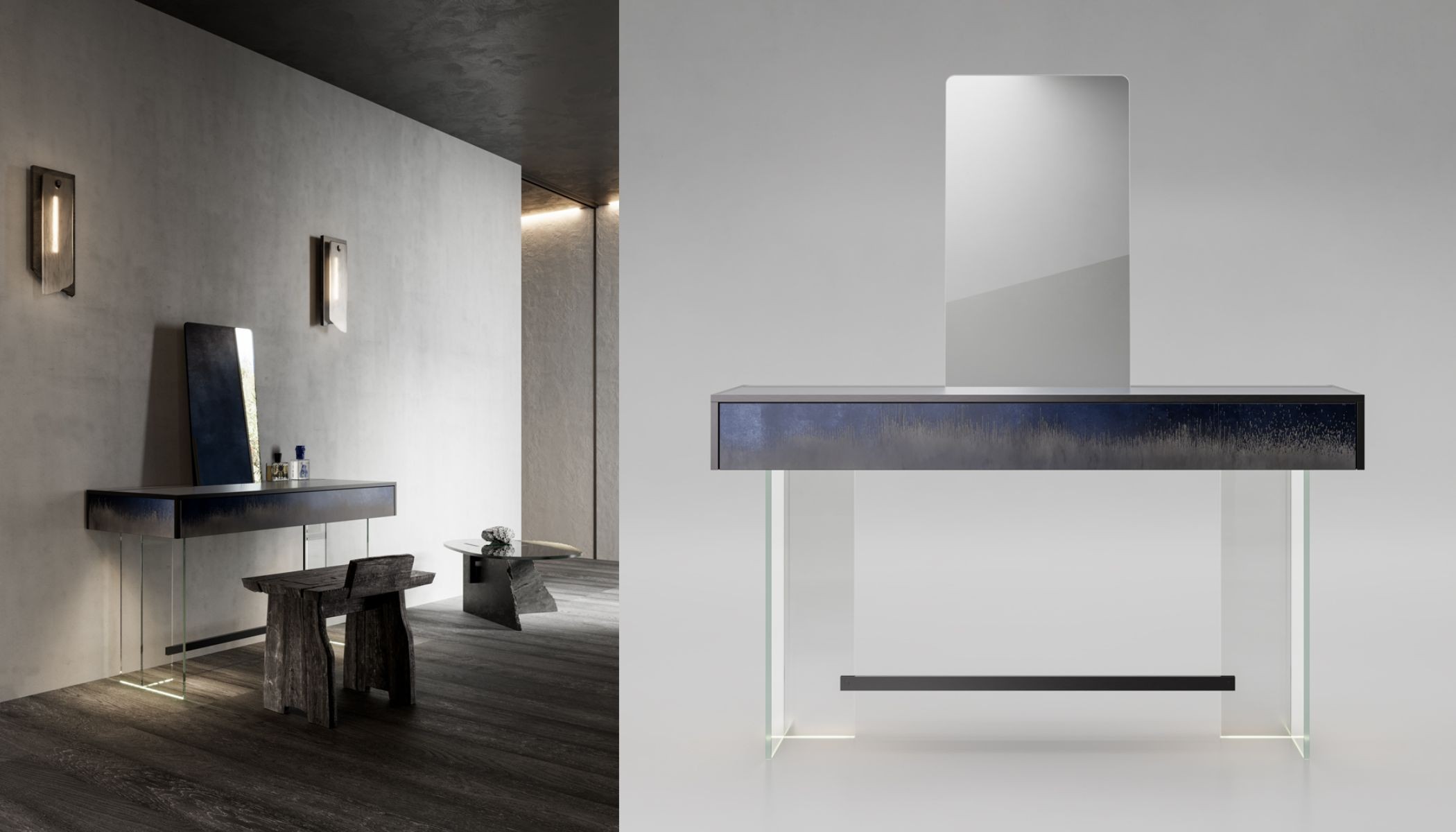 dressing table DUO Poltrona Frau Juliette Ligne Roset Tahiti Trousse Cattelan Italia Moments Nomon Panarea Arte Veneziana Symphony Bizzotto Italia Giulietta Casa Covre Kara Natevo