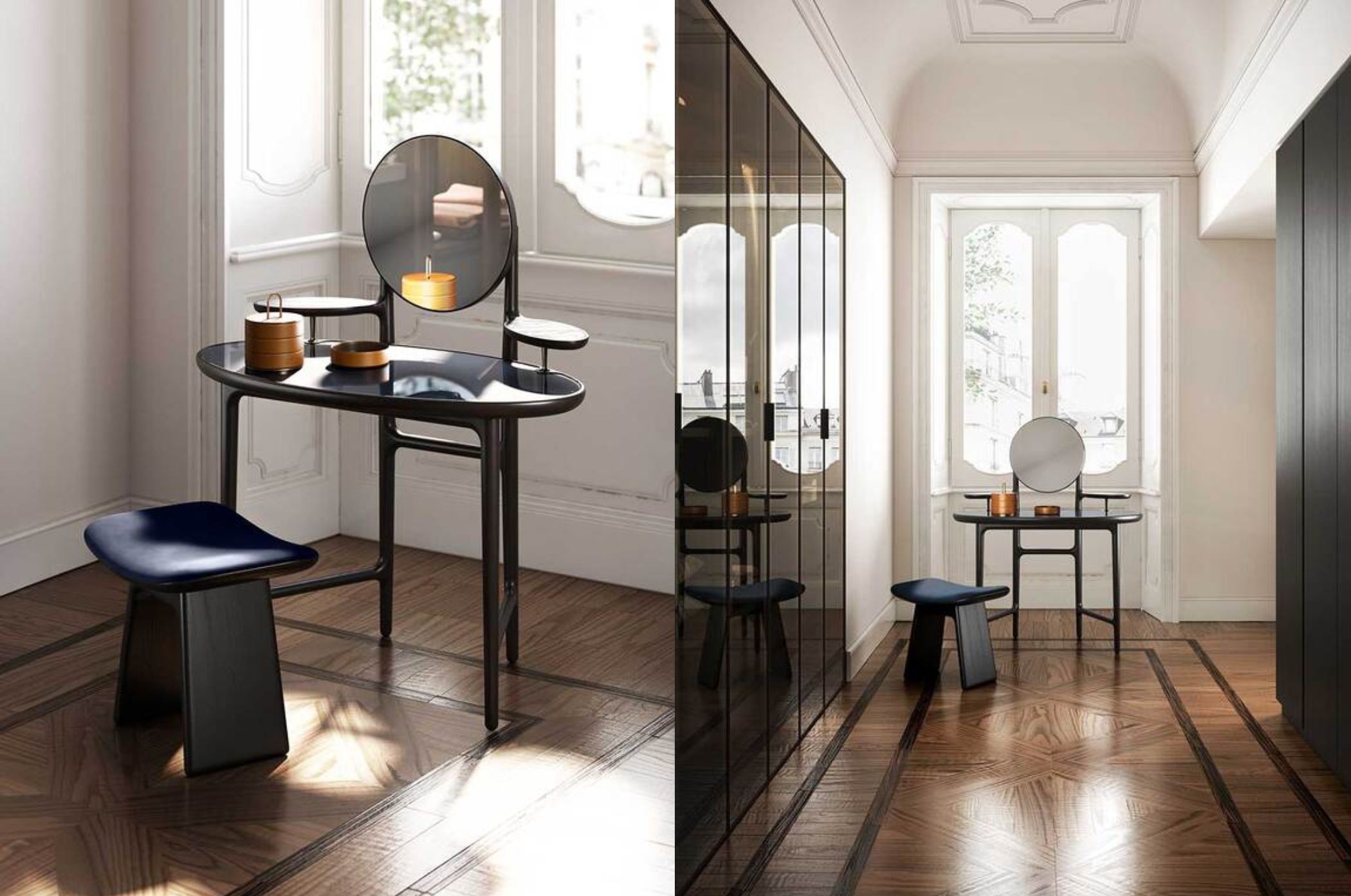 ban trang diem dressing table DUO Poltrona Frau Juliette Ligne Roset Tahiti Trousse Cattelan Italia Moments Nomon Panarea Arte Veneziana Symphony Bizzotto Italia Giulietta Casa Covre Kara Natevo